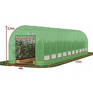 Теплица Tehno Ms 12x4x2.5м Ø32мм (10001415)