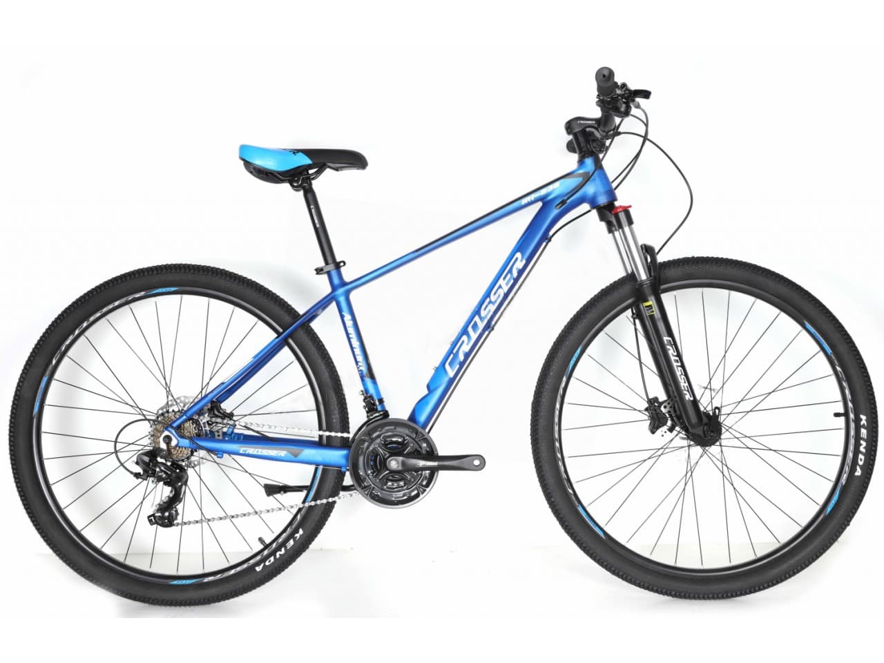 Bicicleta de munte Crosser MT-036 29/19 21S Shimano+Logan Hidraulic Black/Blue