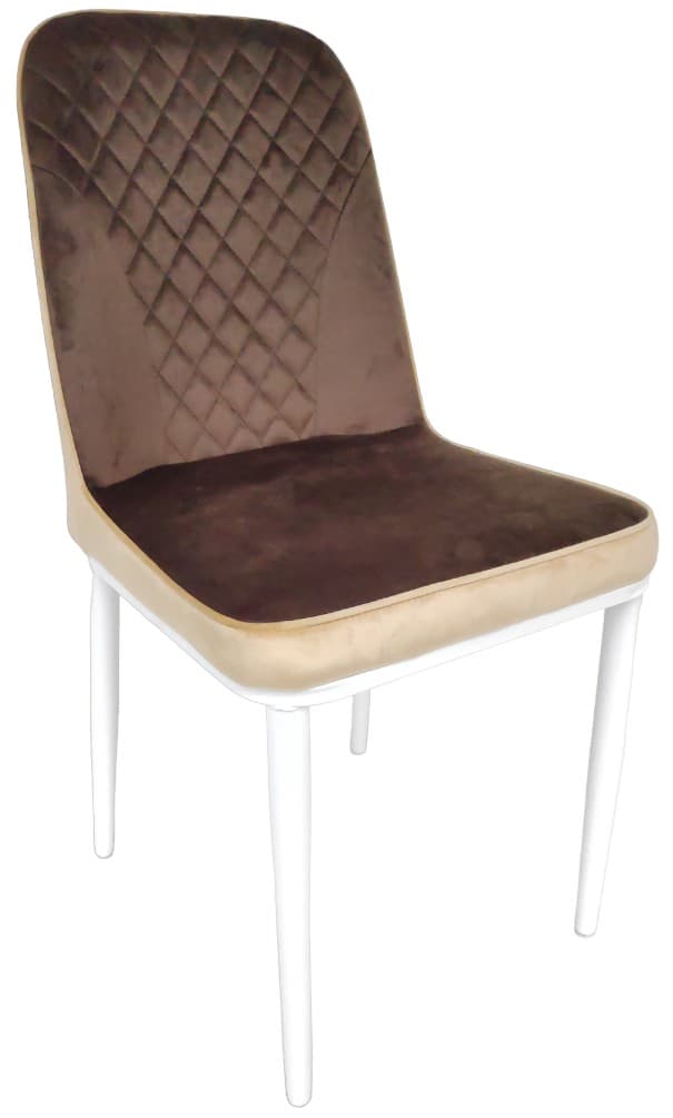 Scaun Kroll DC2-002 Lux Dark/Beige Velvet/White