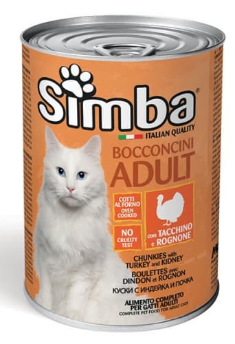 Влажный корм для кошек SIMBA CAT Chunkies with turkey and kidney 415gr.