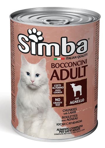 Hrană umedă pentru pisici SIMBA CAT Chunkies with lamb 415gr