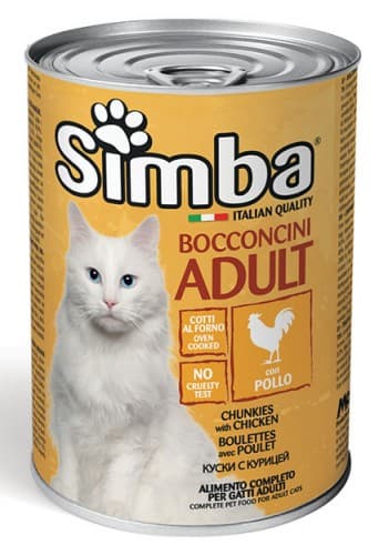 Hrană umedă pentru pisici SIMBA CAT Chunkies with chicken 415gr