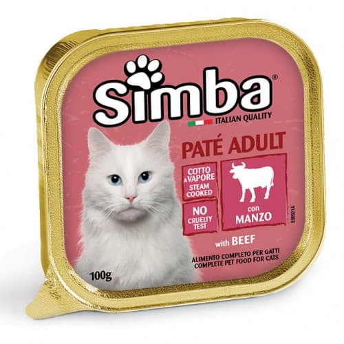 Влажный корм для кошек SIMBA CAT Pate with beef 100gr