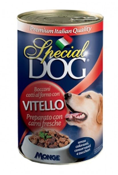 Hrană umedă pentru câini Special Dog Can Chunks with veal 400gr