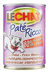 Влажный корм для кошек Monge LECHAT RICCO Pate Dory and ocean fish 400gr