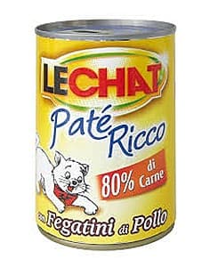 Hrană umedă pentru pisici Monge LECHAT RICCO Pate Beef and chicken livers 400g