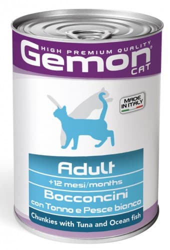 Hrană umedă pentru pisici Gemon ADULT TUNA/OCEAN FISH 415gr