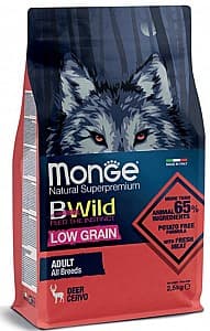 Hrană uscată pentru câini Monge BWILD LOW GRAIN ADULT Deer 2.5kg