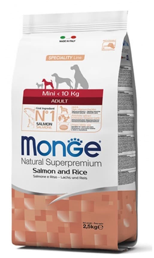 Сухой корм для собак Monge MINI ADULT Salmon/Rice 2.5kg