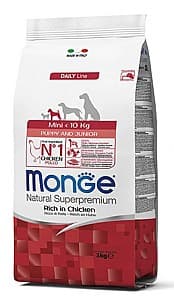 Сухой корм для собак Monge MINI PUPPY&JUNIOR Chicken 3kg