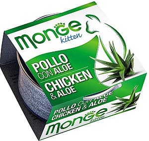 Влажный корм для кошек Monge FRUIT CHICKEN WITH ALOE KITTEN 80gr