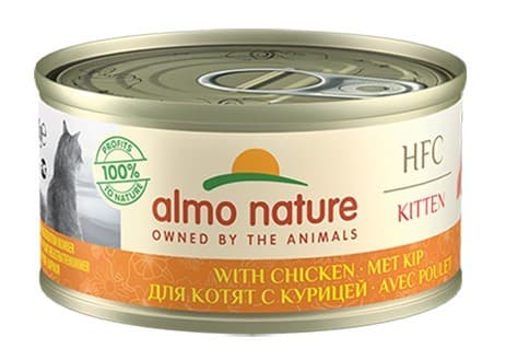 Hrană umedă pentru pisici Almo Nature HFC Can Natural Kitten Chicken 70g