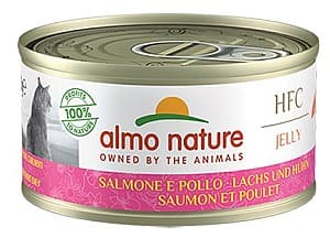 Влажный корм для кошек Almo Nature HFC Can Jelly Salmon with Chicken 70g