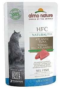 Влажный корм для кошек Almo Nature HFC Pouch Natural Plus Atlantic Tuna 55g