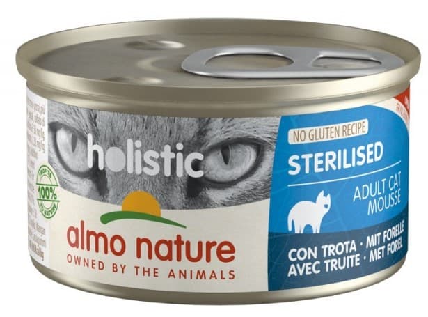 Влажный корм для кошек Almo Nature HOLISTIC Can Sterilized Trout 85g