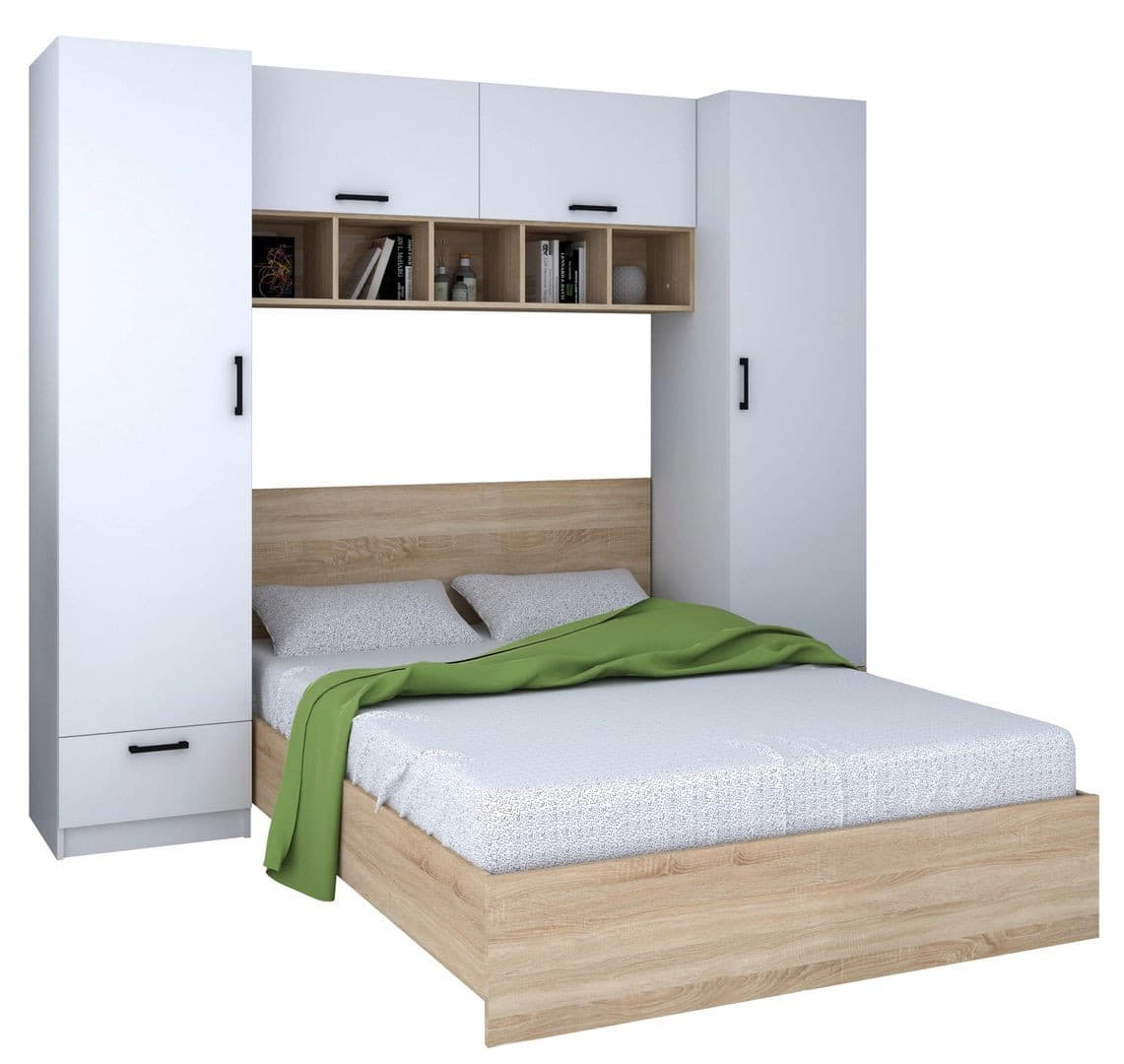 Dormitor Marcel Prod Teo White/Sonoma Oak, Modern