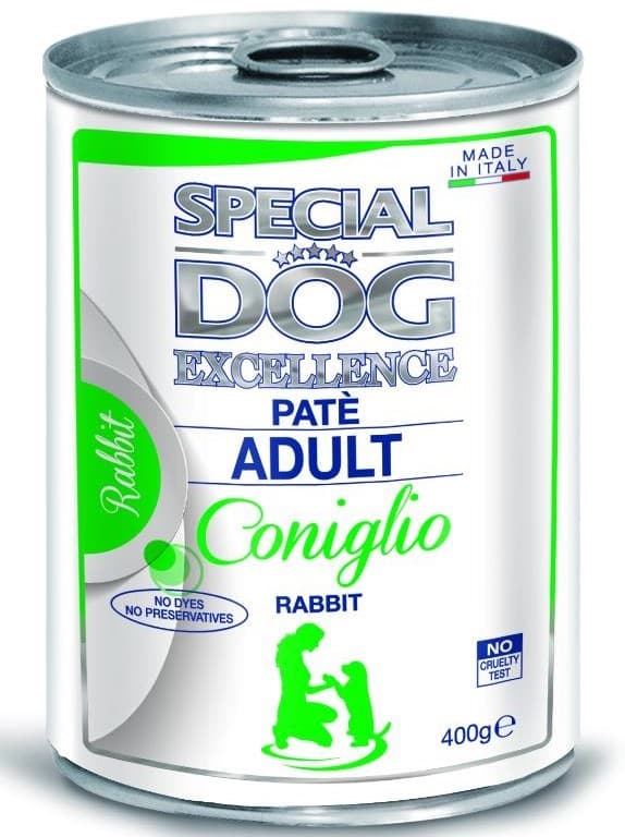 Hrană umedă pentru câini Special Dog EXCELLENCE PATE ADULT RABBIT 400gr