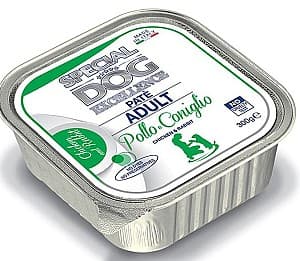 Hrană umedă pentru câini Special Dog EXCELLENCE PATE ADULT CHICKEN/RABBIT 300gr