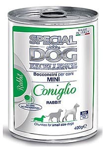 Hrană umedă pentru câini Special Dog EXCELLENCE CHUNKIES MINI ADULT RABBIT 400gr