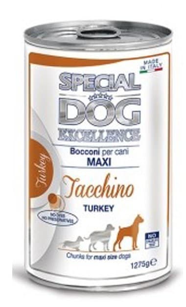 Hrană umedă pentru câini Special Dog EXCELLENCE CHUNKIES MAXI ADULT TURKEY 1275gr