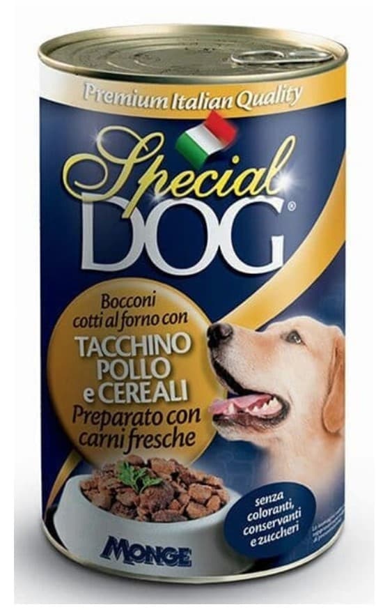 Влажный корм для собак Special Dog Can Chunks with turkey/chicken/cereals 1275gr