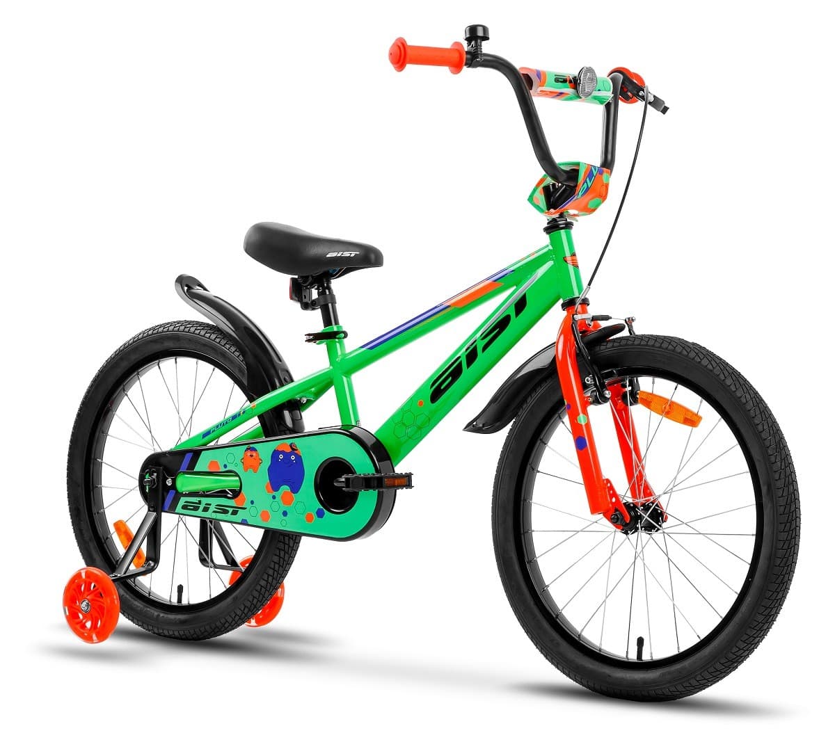 Bicicleta pentru copii Aist Pluto 18 Green/Orange