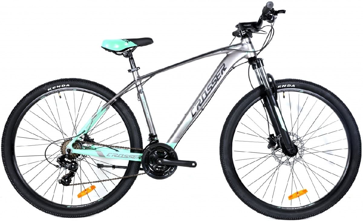 Bicicleta de munte Crosser X880 29/19 21S Shimano+Logan Hidraulic Gray/Green