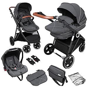 Carucior modular BabyGo 3in1 Halime Grey/Black