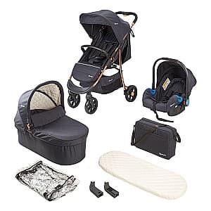 Модульная коляска BabyGo 3in1 Style Black/Rose