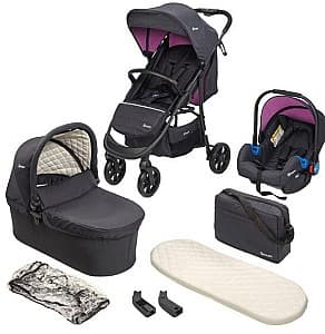 Carucior modular BabyGo 3in1 Style Rosa