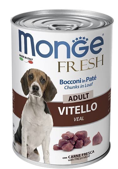 Hrană umedă pentru câini Monge FRESH ADULT veal 400gr