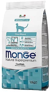 Сухой корм для кошек Monge STERILISED MONOPROTEIN COD FISH 1.5kg