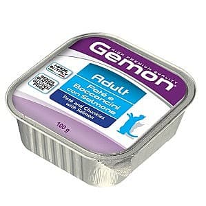 Влажный корм для кошек Gemon PATE/CHUNKS WITH SALMON 100gr