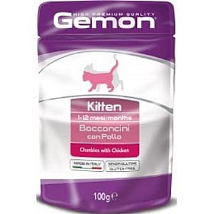 Hrană umedă pentru pisici Gemon POUCH KITTEN CHICKEN 100gr