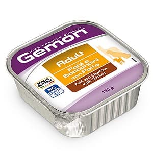 Hrană umedă pentru câini Gemon PATE/CHUNKS WITH CHICKEN 150gr