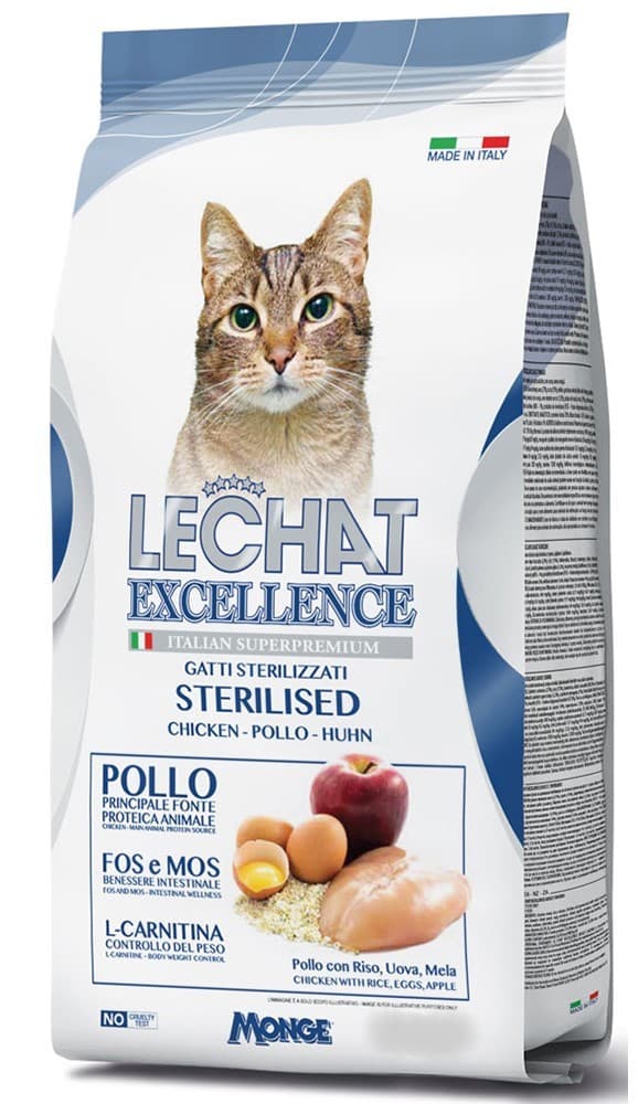 Нrană uscată pentru pisici Monge LECHAT DRY EXCELLENCE STERILIZED 400gr