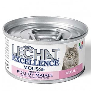 Влажный корм для кошек Monge LECHAT EXCELLENCE MOUSSE ADULT Chicken/Pork 85gr