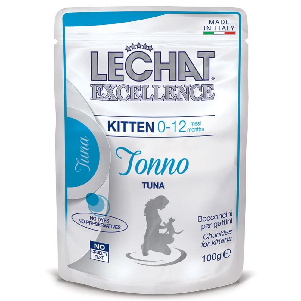 Hrană umedă pentru pisici Monge LECHAT EXCELLENCE POUCH KITTEN TUNA 100gr