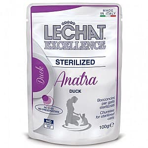 Hrană umedă pentru pisici Monge LECHAT EXCELLENCE POUCH STERILISED DUCK 100gr