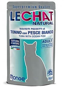 Hrană umedă pentru pisici Monge LECHAT NATURAL Pouch Tuna and ocean fish 80gr