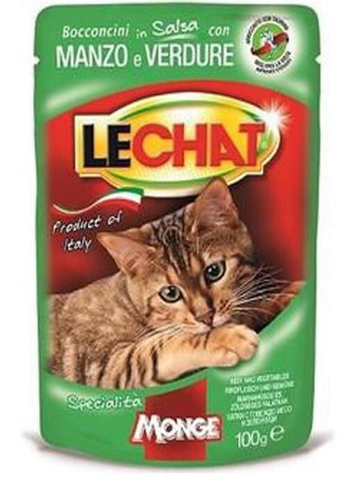 Hrană umedă pentru pisici Monge LECHAT Pouch Chunkies Beef and vegetables 100gr