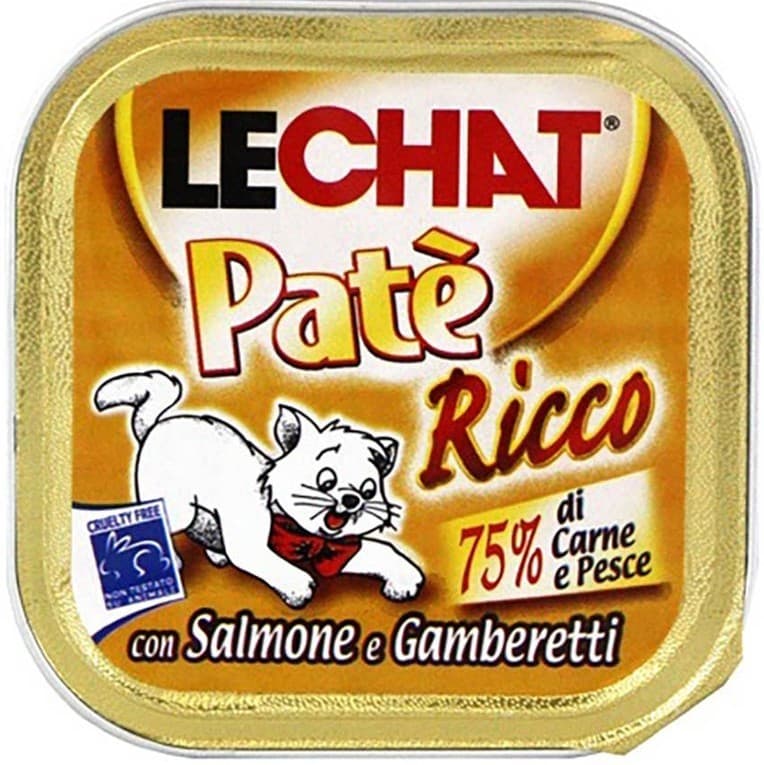 Влажный корм для кошек Monge LECHAT RICCO Pate Salmon and shrimps 100gr