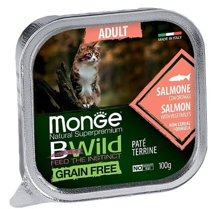 Влажный корм для кошек Monge BWILD ADULT Salmone/Vegetables 100gr