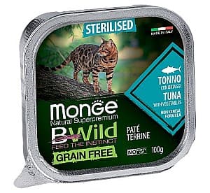 Влажный корм для кошек Monge BWILD STERILISED Tuna/Vegetables 100gr