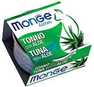 Hrană umedă pentru pisici Monge FRUIT TUNA/ALOE KITTEN 80gr