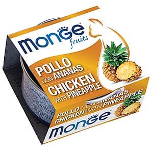 Влажный корм для кошек Monge FRUIT CHICKEN WITH PINEAPPLE 80gr