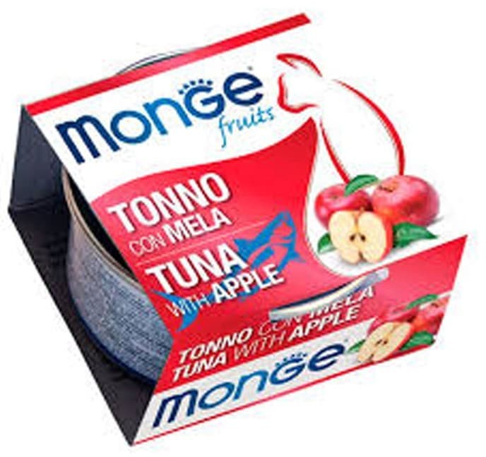 Hrană umedă pentru pisici Monge FRUIT TUNA WITH APPLE 80gr