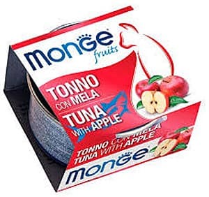 Hrană umedă pentru pisici Monge FRUIT TUNA WITH APPLE 80gr