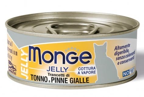 Влажный корм для кошек Monge JELLY Can Yellowfin Tuna in jelly 80gr