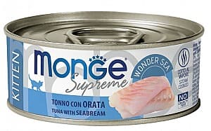 Hrană umedă pentru pisici Monge SUPREME KITTEN Tuna/Seabream 80gr